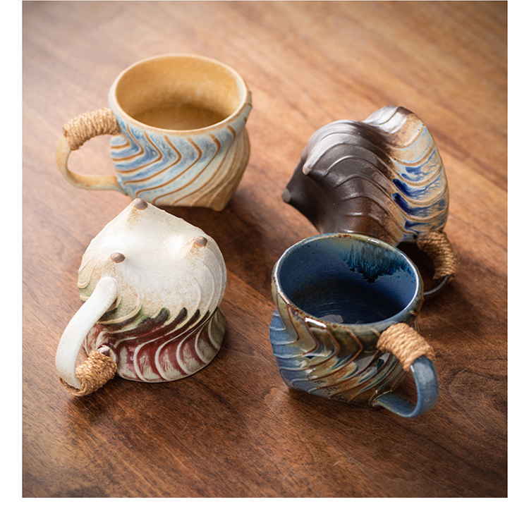 宅寂风陶瓷马克杯创意陶瓷杯跨境货源家用窑变水杯高颜值咖啡杯子详情35