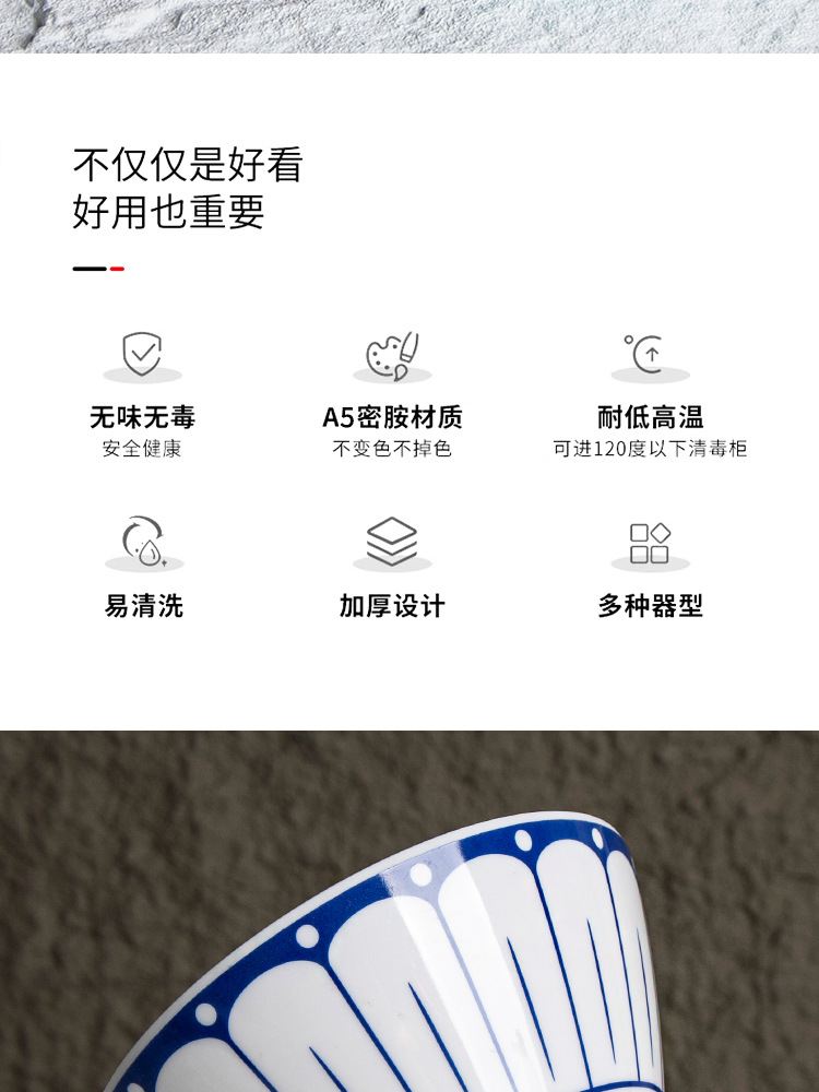 Melamine imitation porcelain tableware, dessert bowls, sugar water bowls, commercial creative shaved ice, fluffy ice bowls, fruit ice cream and ice cream bowls pic 2