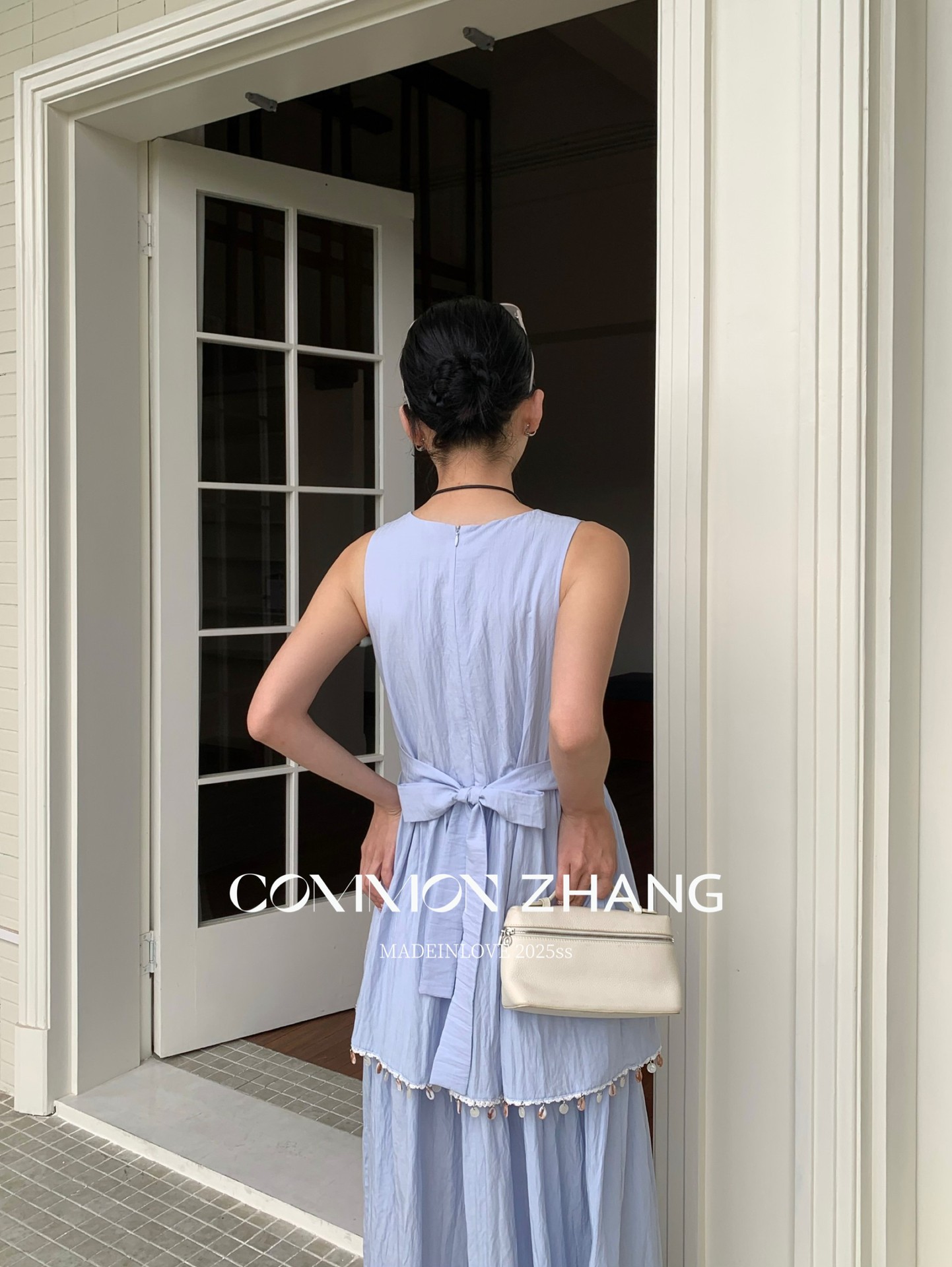 CZ ZHANG Summer Korean version anti-aging button patchwork round-neck sleeveless vest dress B26797 pic 23