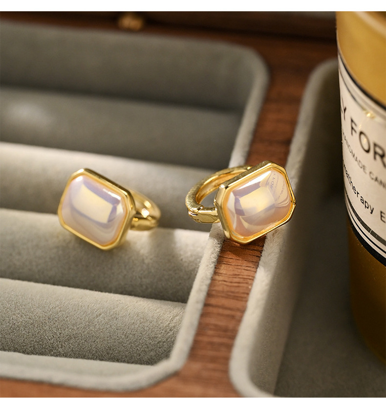 法式方糖珍珠耳扣简约复古时尚耳环轻奢高级感气质百搭耳饰女耳夹详情31