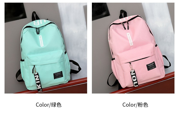 时尚潮流背包双肩包男女初中高中学生包大容量韩版校园牛津布双背详情3