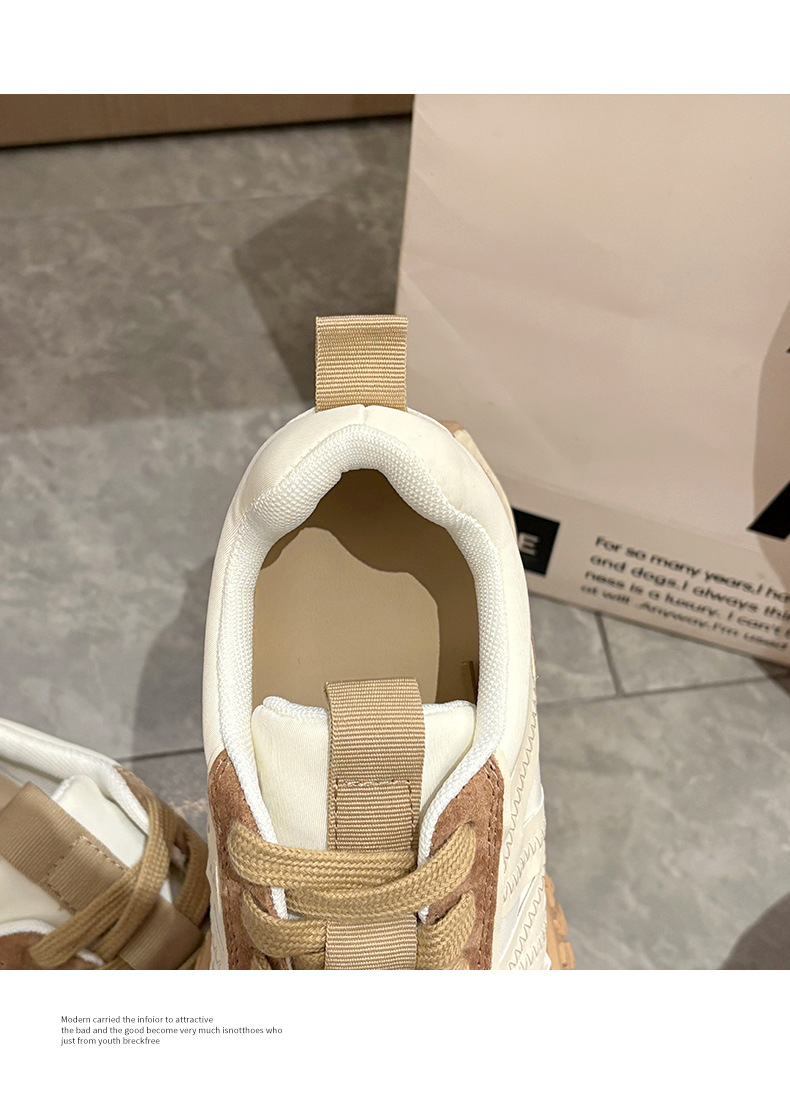 7cm内增高老爹鞋红色德训鞋女2025新款透气厚底休闲鞋百搭阿甘鞋详情18