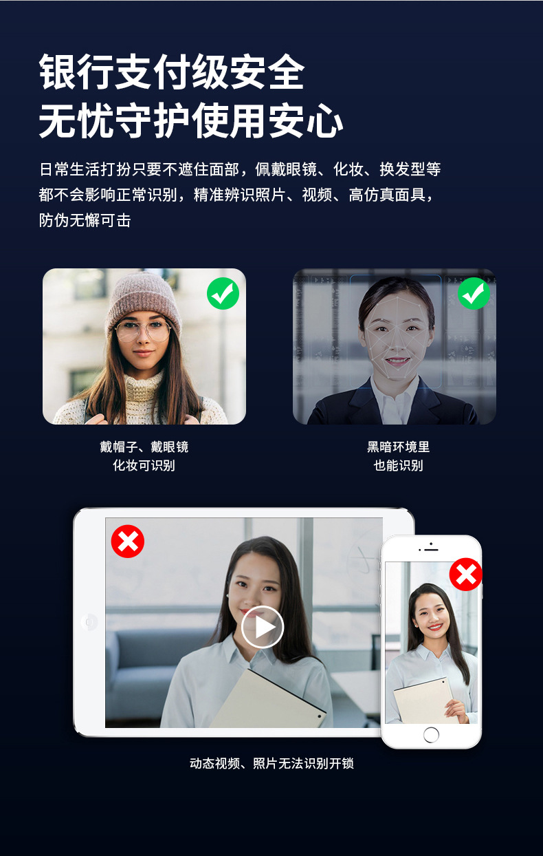 Fully automatic fingerprint lock, household security door, facial recognition smart door lock, graffiti door lock, visual cat eye, electronic password pic 4