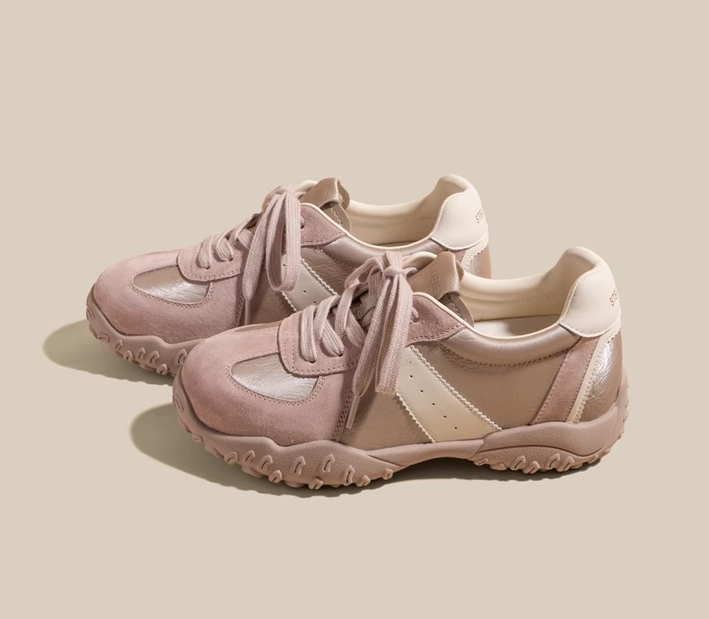 小个子7cm内增高真皮德训鞋女鞋2025春夏新款厚底运动休闲阿甘鞋详情20