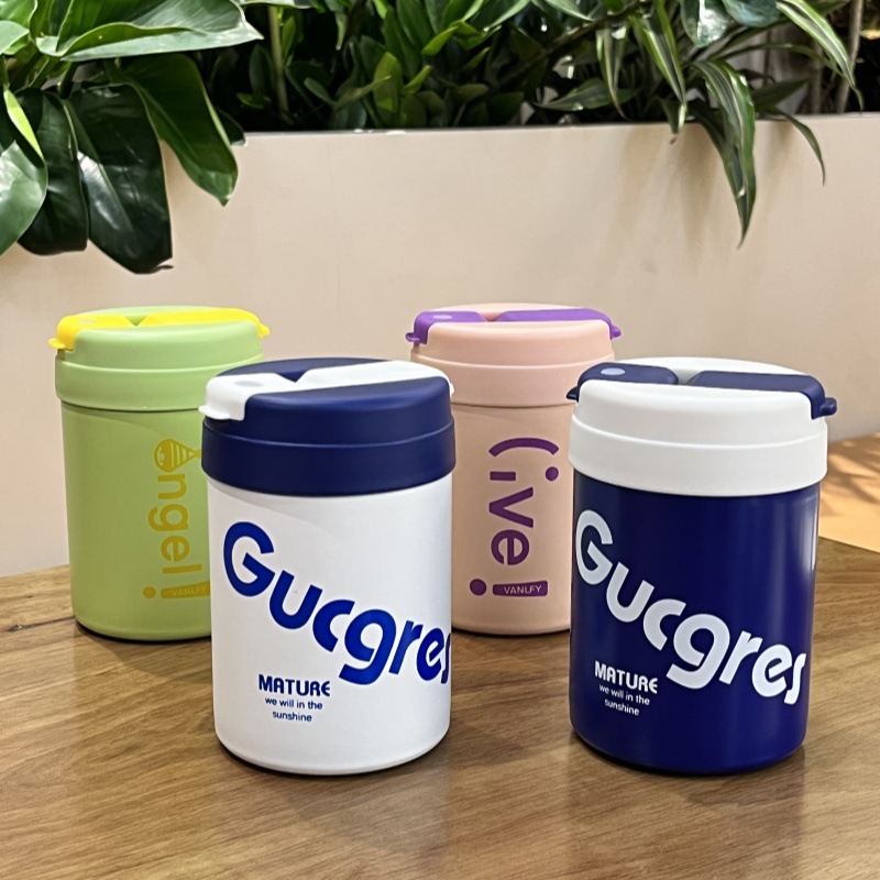New 304 stainless steel ton-ton cup, outdoor portable double-drinking straw cup, double-layer vacuum, high appearance level insulated cup pic 28