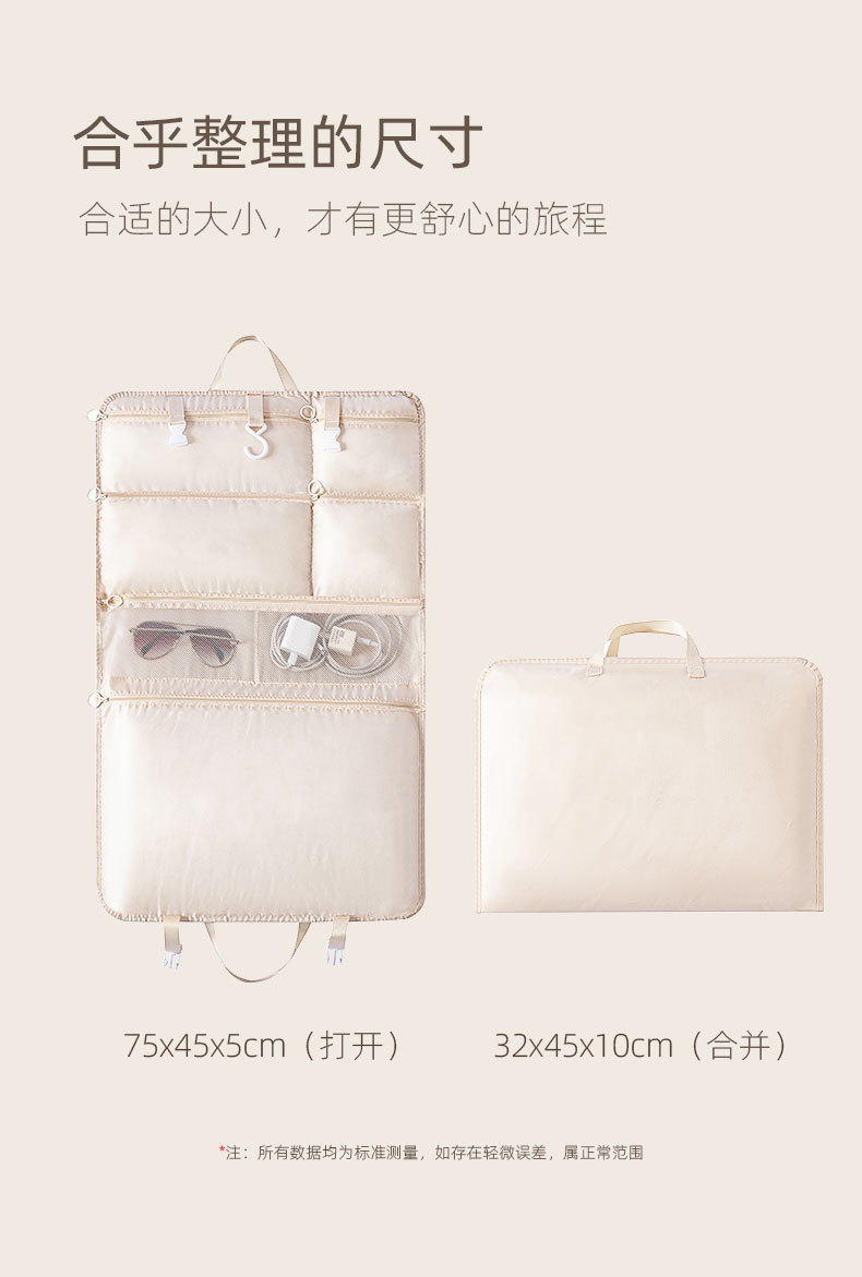 The 7-in-1 travel bag is portable and durable. It is suitable for classifying clothes, shoes, makeup, dust-proof bags, hanging clothes and storage bags for the start of the school year pic 15