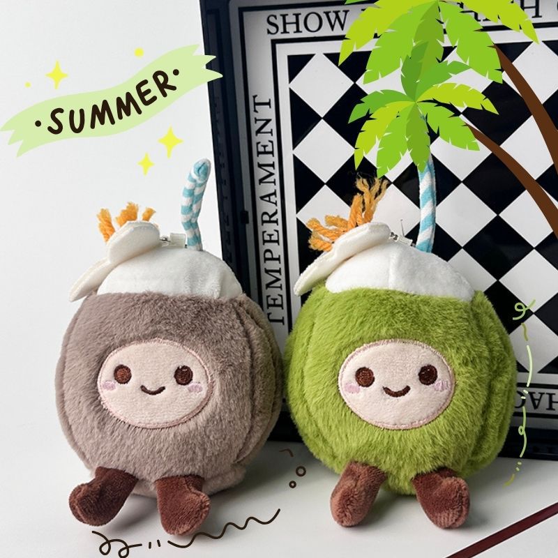 Super cute coconut dolls, throwing dolls, plush toys, pendants, small dolls, cute trinkets, keychains pic 9
