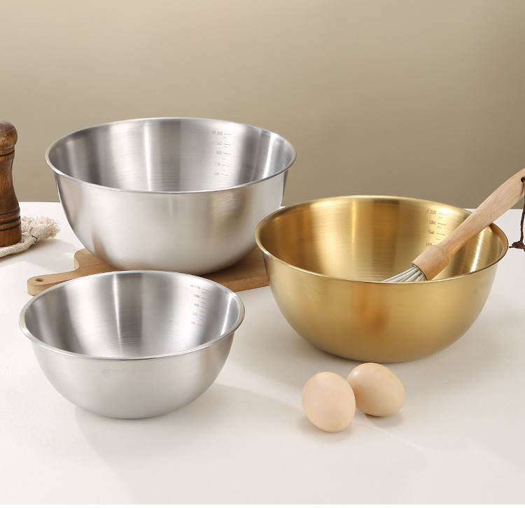 电商代发304沙拉盆不锈钢打蛋盆加厚加深和面盆料理烘焙带刻度盆详情16