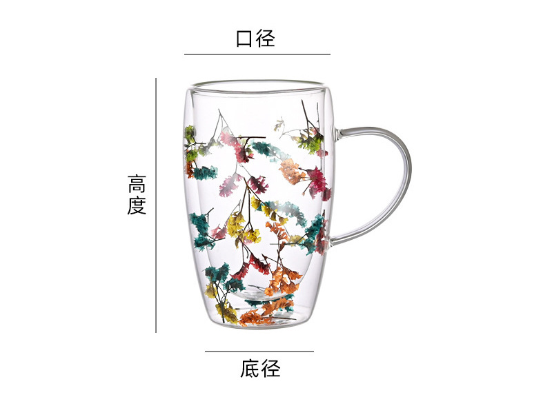 新款双层玻璃杯  高硼硅玻璃高颜值多款式玻璃杯牛奶咖啡饮料杯详情9