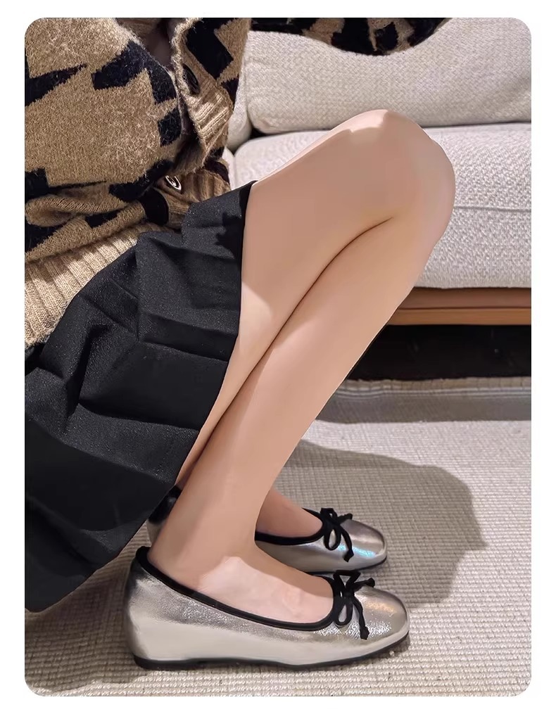 小个子蝴蝶结红色漆皮单鞋女鞋子2025年春秋新款内增高芭蕾舞婚鞋详情12