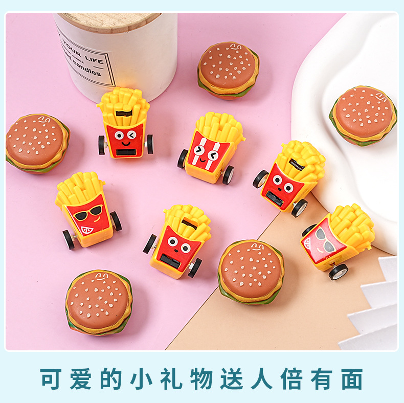 创意回力食玩迷你会跑的汉堡车扭蛋新奇回力玩具口袋汽车幼儿园礼详情6