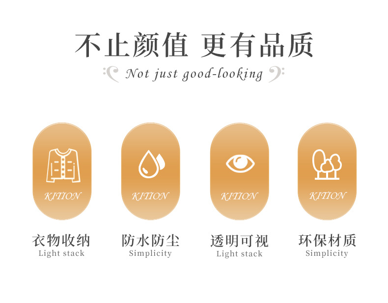 衣服防尘罩衣架衣物防尘袋西装大衣衣柜挂衣袋家用立体衣罩防尘套详情2