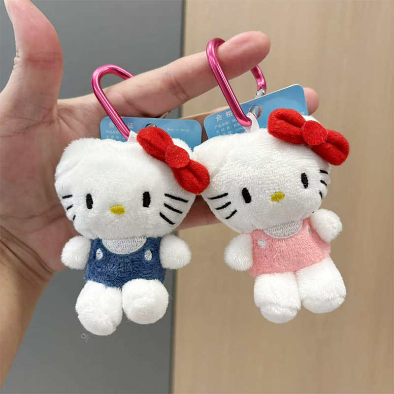 新款爱心扣凯蒂猫挂件可爱卡通钥匙扣玩偶公仔挂饰包包挂件小饰品详情1