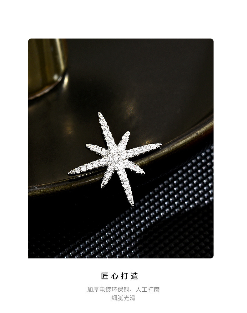 时尚简约款六芒星防走光刺马针小众百搭星星毛衣领针胸花详情15