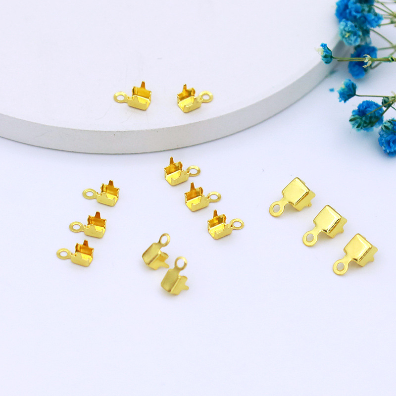 Color-preserving pure copper plated with 18K real gold OT clasp necklace bracelet ending connection clasp diy accessory factory B65 pic 4