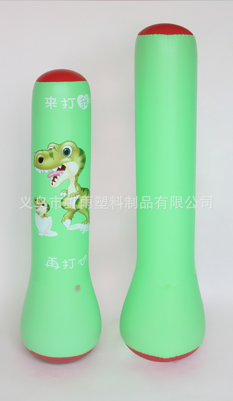 The popular thickened dinosaur inflatable boxing column, green vertical stress-relieving boxing sandbag, fitness training boxing target pic 8