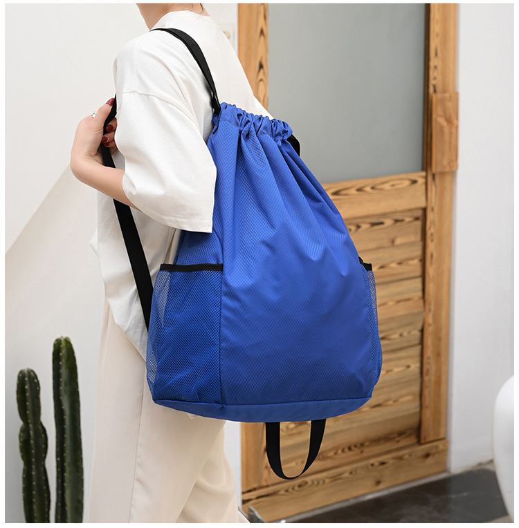 定LOGO束口袋双肩包男女2022新款背包大容量抽绳健身运动篮球包详情26