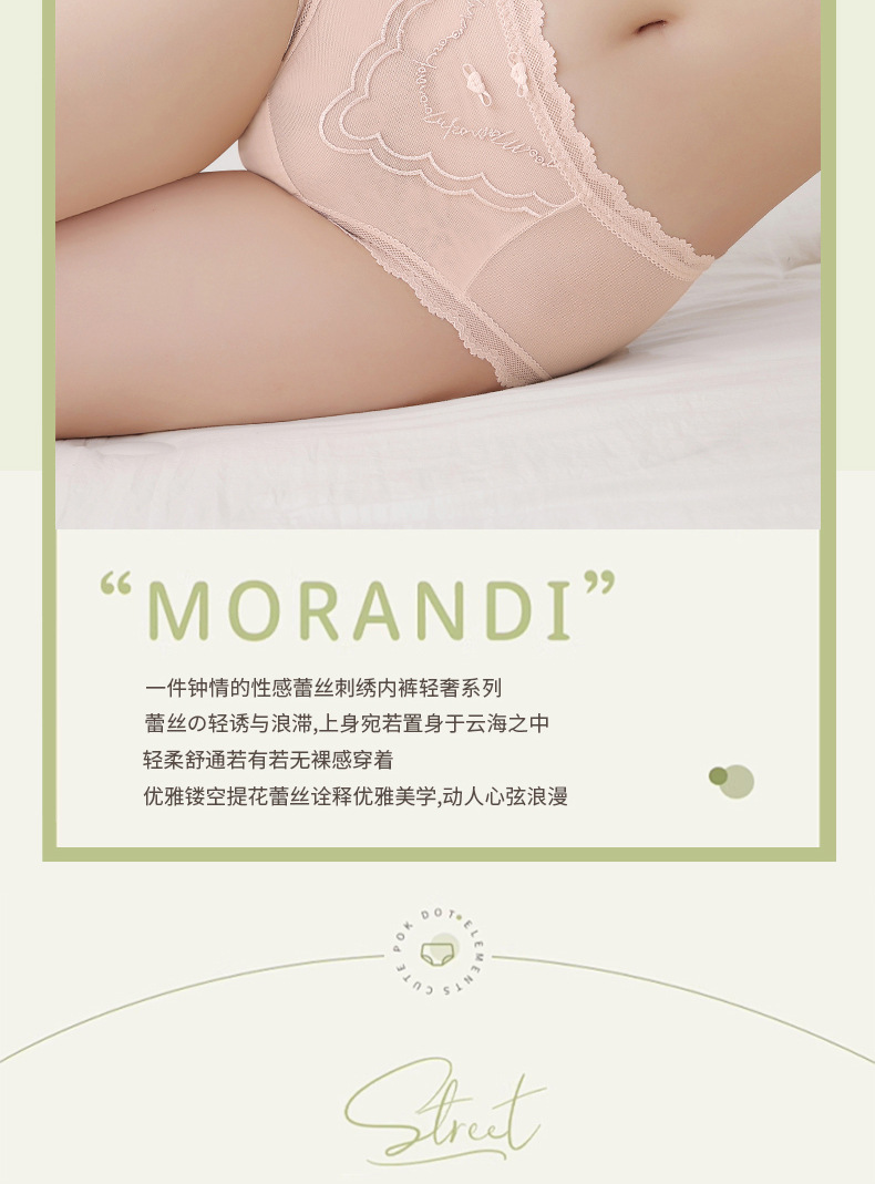 新品性感低腰少女蕾丝女士内裤无痕透气花边内裤速干纯棉裆内裤女详情10