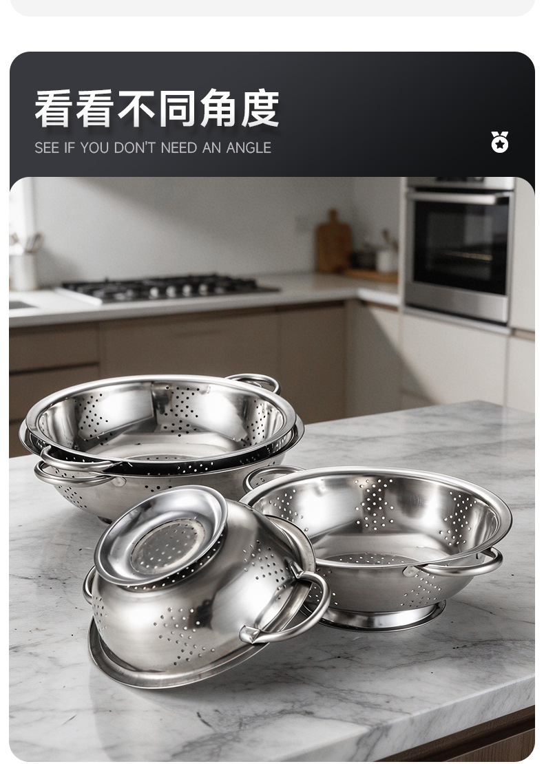 Multifuncional acero inoxidable ánforas cesta de frutas cesta de almacenamiento portátil bambú caja organizadora de plástico suministros de cocina para el hogar pic 9
