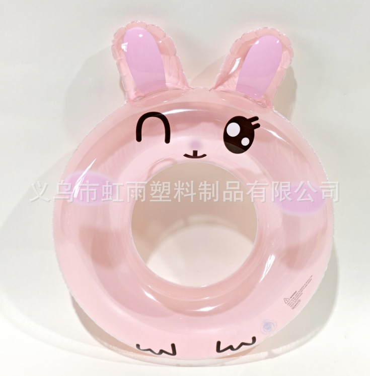 虹雨加厚卡通动物儿童充气泳圈环保透明水上玩具厂家批发运动户外游泳用品详情8