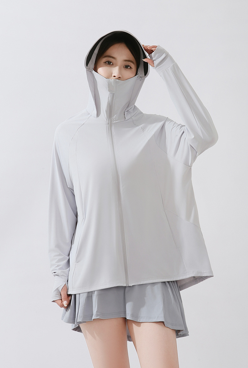 This is the same style of summer outdoor sun-protective clothing for both men and women. It is a loose and large-sized sun-protective garment with ice silk pic 6