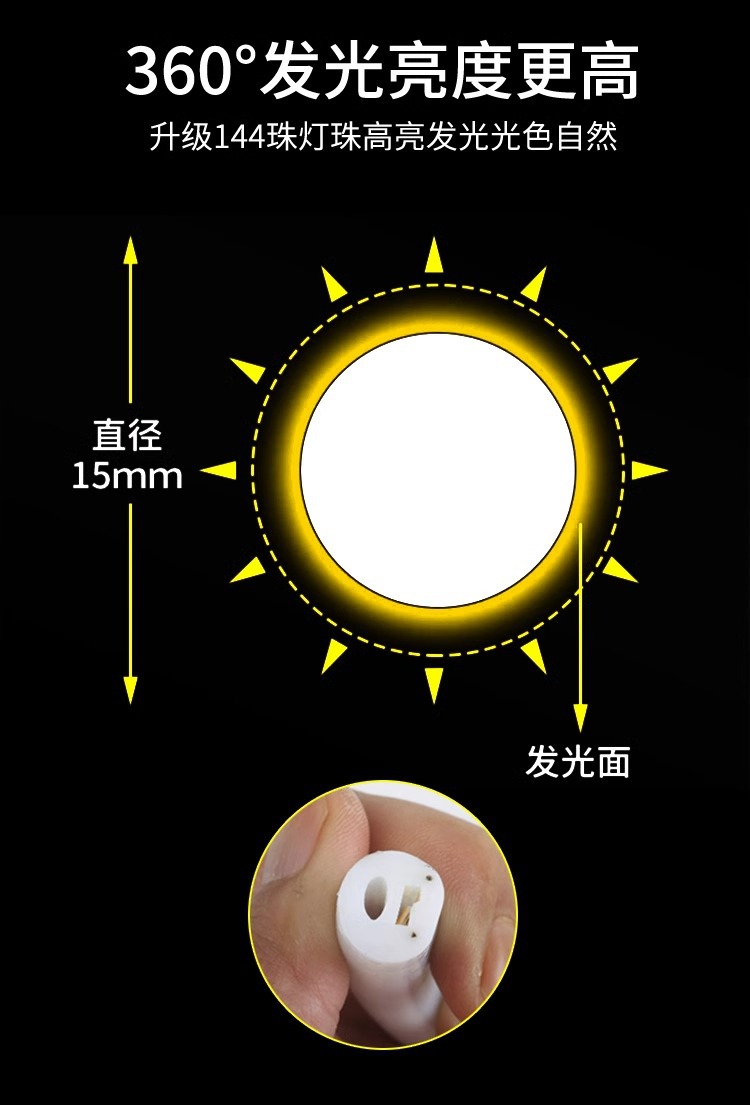 360-degree circular acrylic neon light strips for night light decoration pic 15