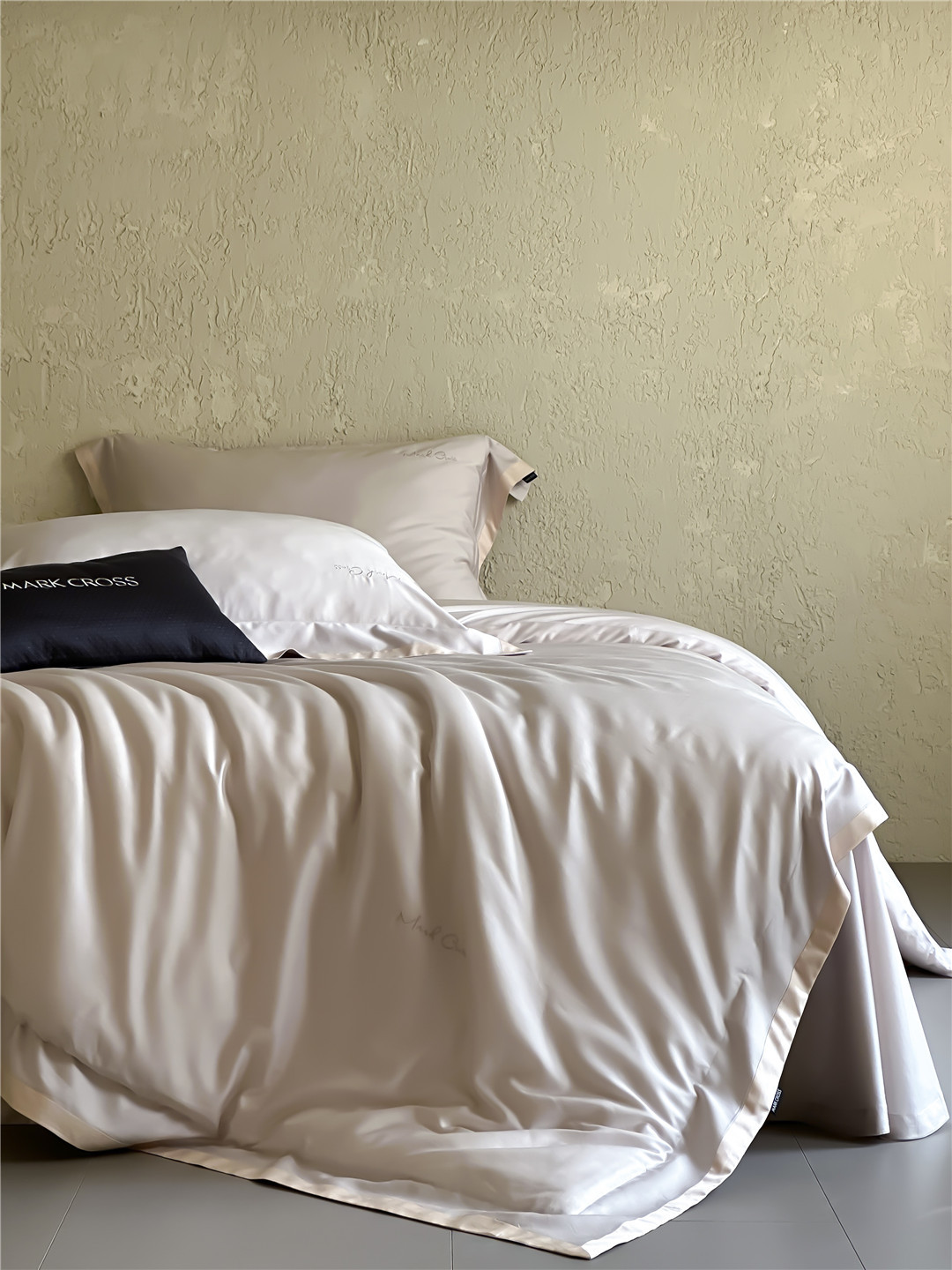 Minimalist style 100-count ultra-fine denier Tencel cotton four-piece set, high-end and silky smooth naked sleeping grade bedding pic 49