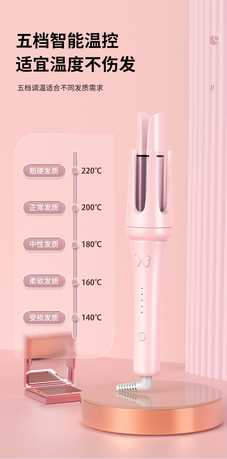 跨境自动卷发棒双凹槽波浪卷电动卷发器不伤发负离子烫发卷发神器详情9