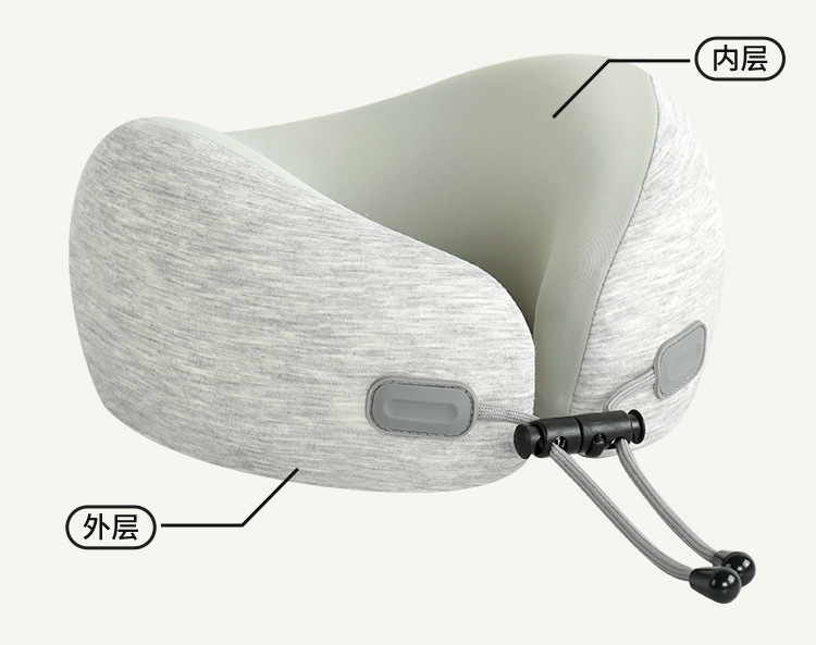 Wholesale memory foam U-shaped pillows, portable travel neck pillows, U-shaped neck pillows for planes, cars, high-speed trains, and naps pic 15