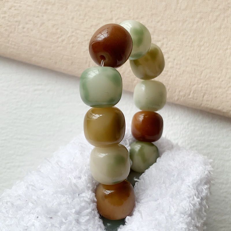 花皮桶珠菩提手串菩提根手串手链老型桶菩提子绕指柔佛珠文玩男女详情6