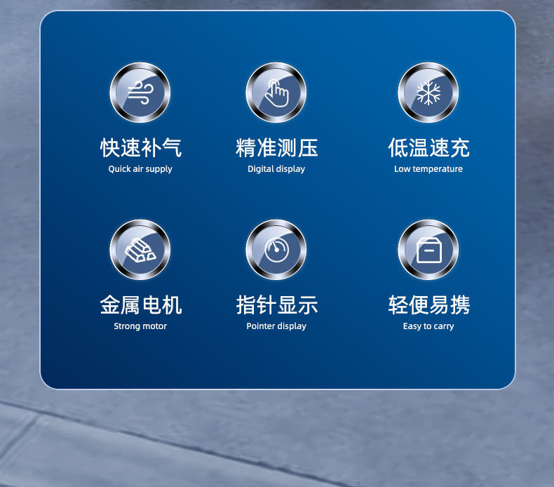 车载轮胎充气泵12V打气筒车用电动打气泵充气机便携式多功能气泵详情3