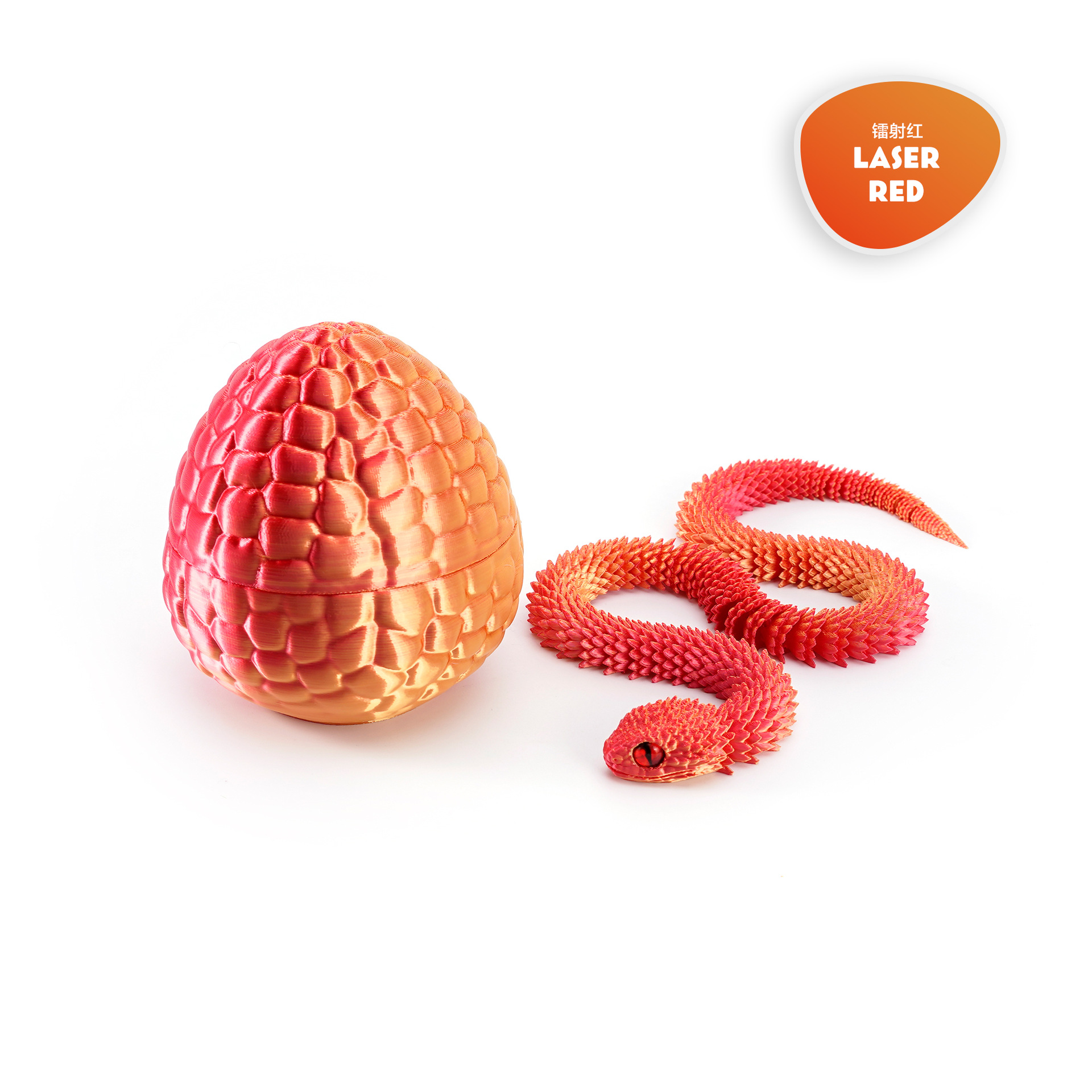 3D打印玩具蛇蛋套装蝰蛇摆件灵活今奇手办礼物彩色装饰潮玩拼装详情5