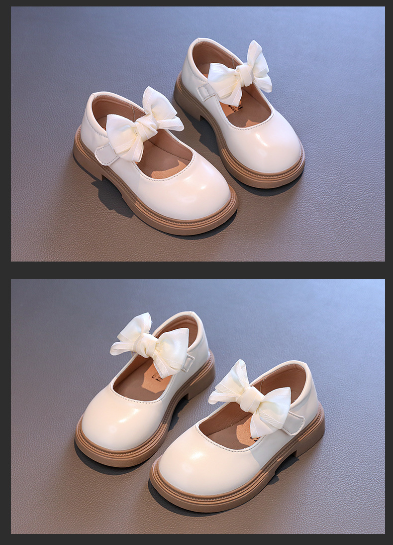 女童公主鞋2024新款秋季儿童蝴蝶结时尚小皮鞋百搭单鞋学生演出鞋详情8