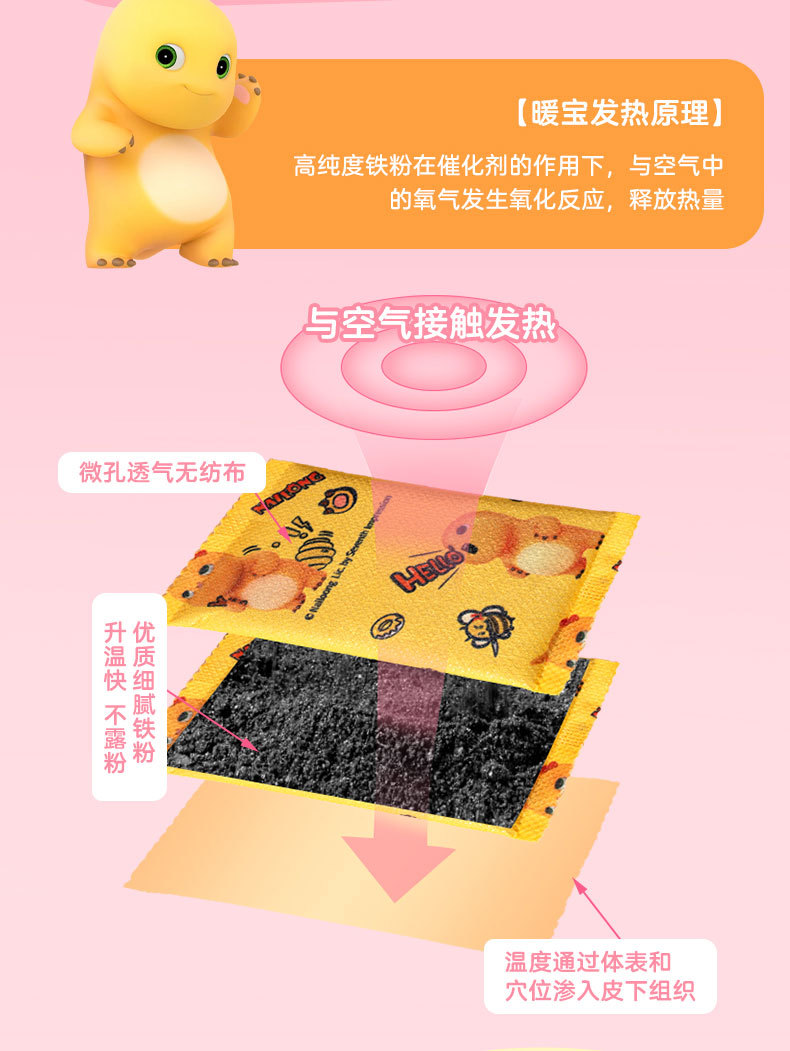 天虹奶龙联名暖手宝冬季手持发热贴自发热便携家用电暖手神器两季适用详情6