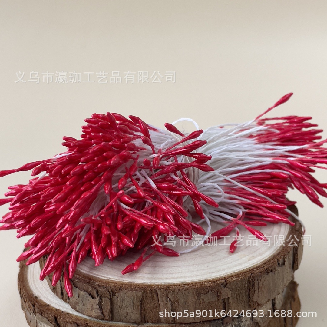 小尖头珠光花心花蕊DIY古风头饰配件手工花辅料仿真花苞装饰品详情6