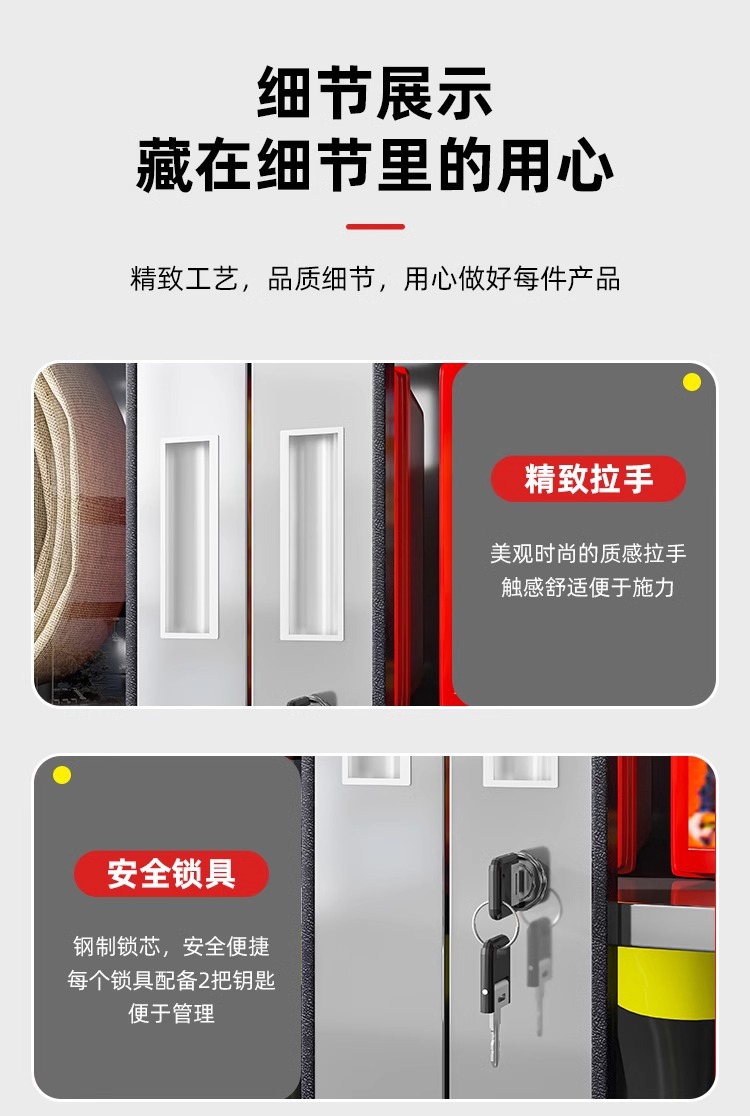 不锈钢加油站器材存放柜室内外微型消防柜应急物资柜车间消防箱子详情12