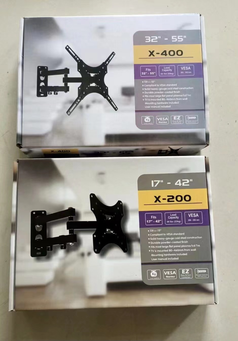 Telescopic swing TV stand, LCD TV swing TV hanging rack, single-arm and double-arm telescopic TV stand pic 5