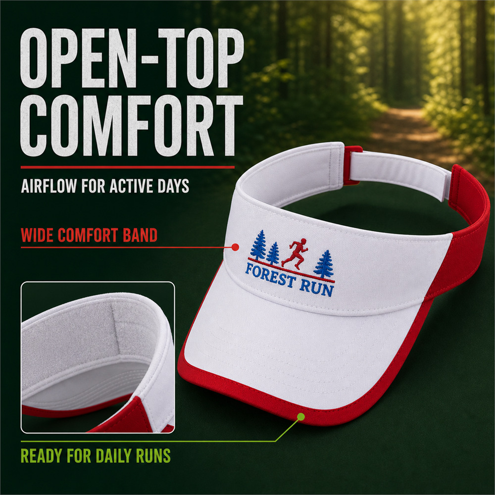 Nuevo tipo de sombrero de techo vacío transfronteriza comercio exterior logotipo personalizado verano protección solar visera sombreros mujeres al aire libre correr deportes no top cap pic 1