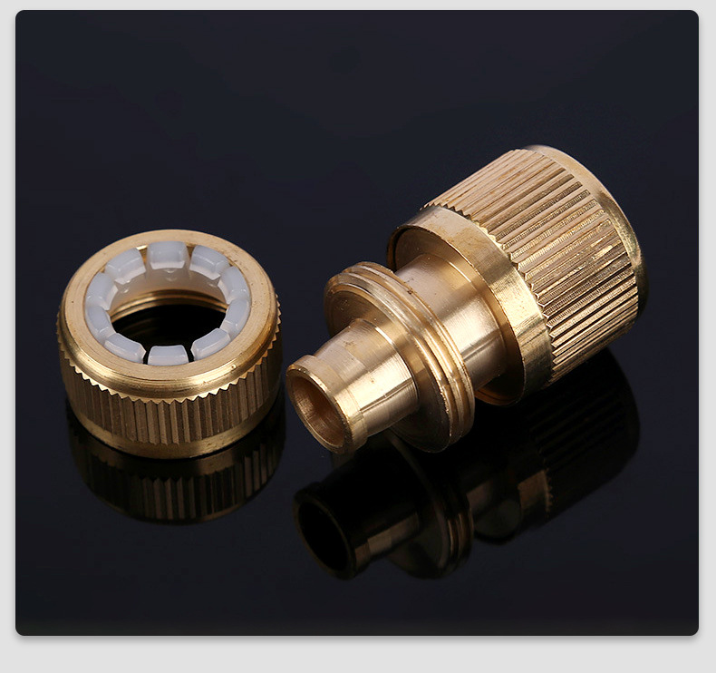 厂家供应园林家用高压洗车水枪水管链接配件68g铜通水快接铜色详情14