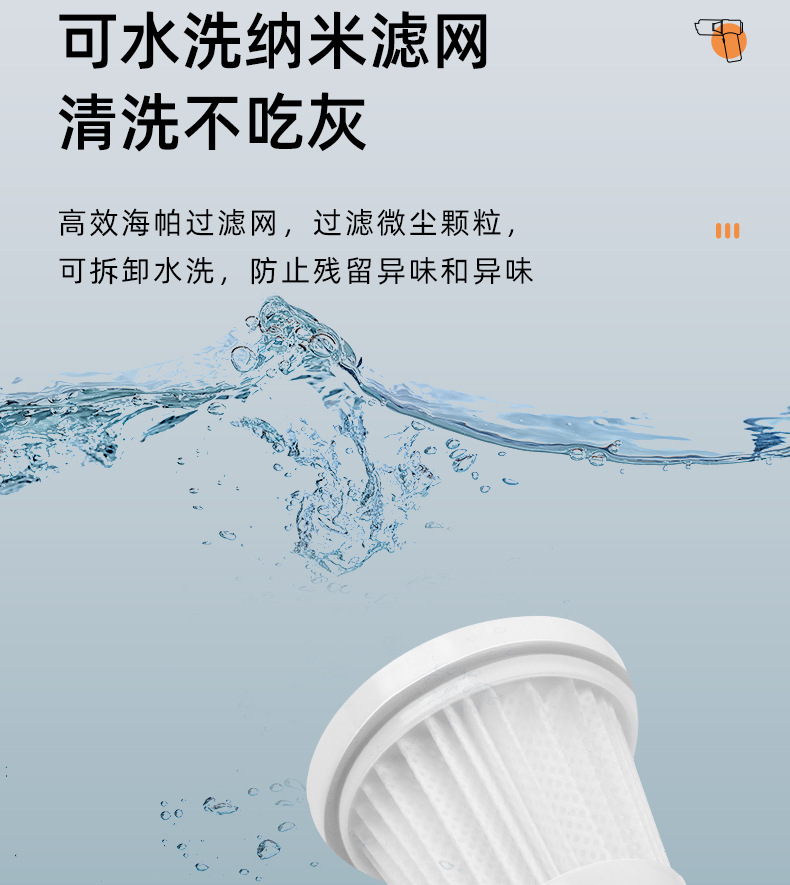 夕米手持便携式车载吸尘器 吸吹两用一体无线大吸力汽车用吸尘器详情13
