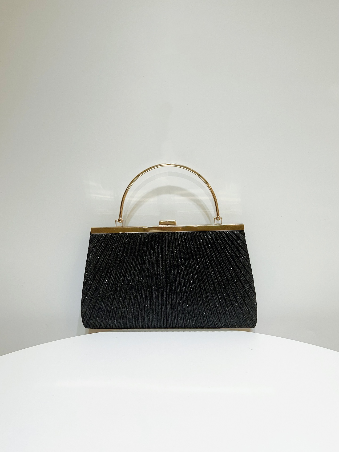 新款闪亮皱褶大容量手提包女公主包斜跨包晚宴包礼服包KTV手袋小详情17