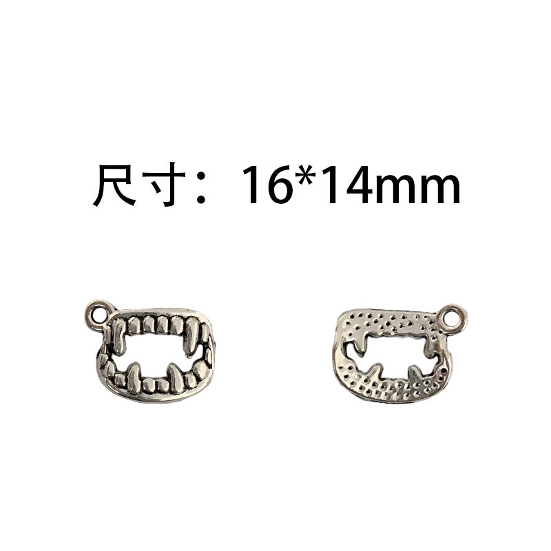DIY zinc alloy Gothic blood-sucking teeth pendant accessories, personalized handcrafted earrings, necklaces, bracelets, pendant jewelry materials pic 4