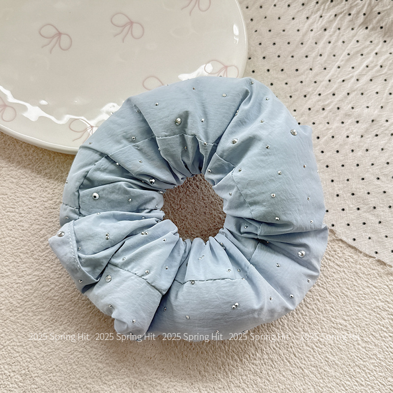 大肠发圈高级感甜美风高颜值ins韩系扎头发绳发圈大肠缎面带钻肠详情11