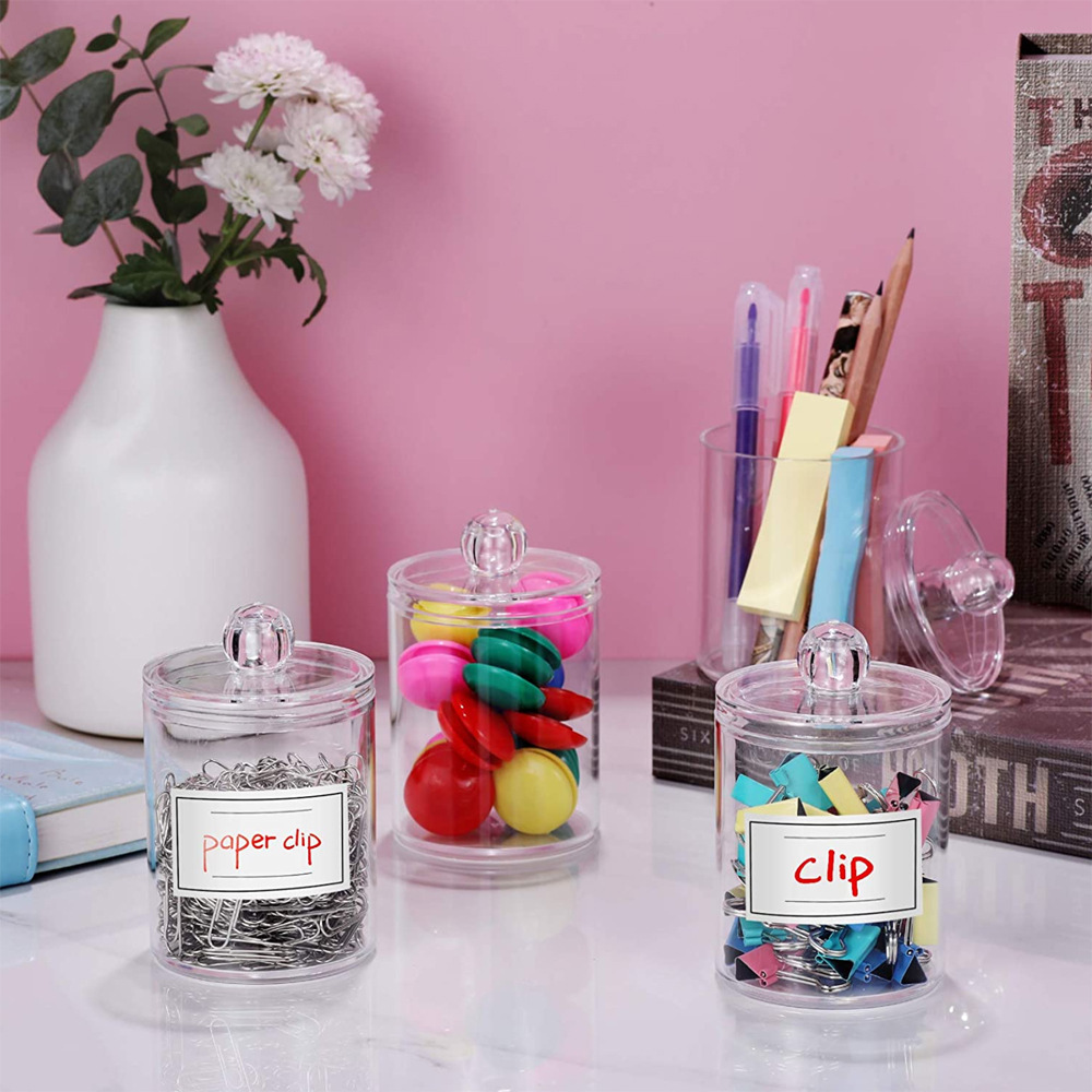 Cotton swab boxes, round cotton swab storage boxes, bathroom can storage cans, transparent toothpick boxes, dental floss boxes are selling well across borders pic 1