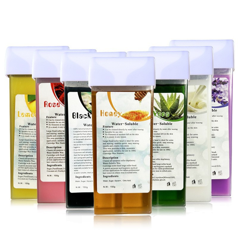 Wholesale of 100G cross-border hair removal soft wax, hair removal honey wax, hair removal box wax, single handheld hair removal machine wax pic 2