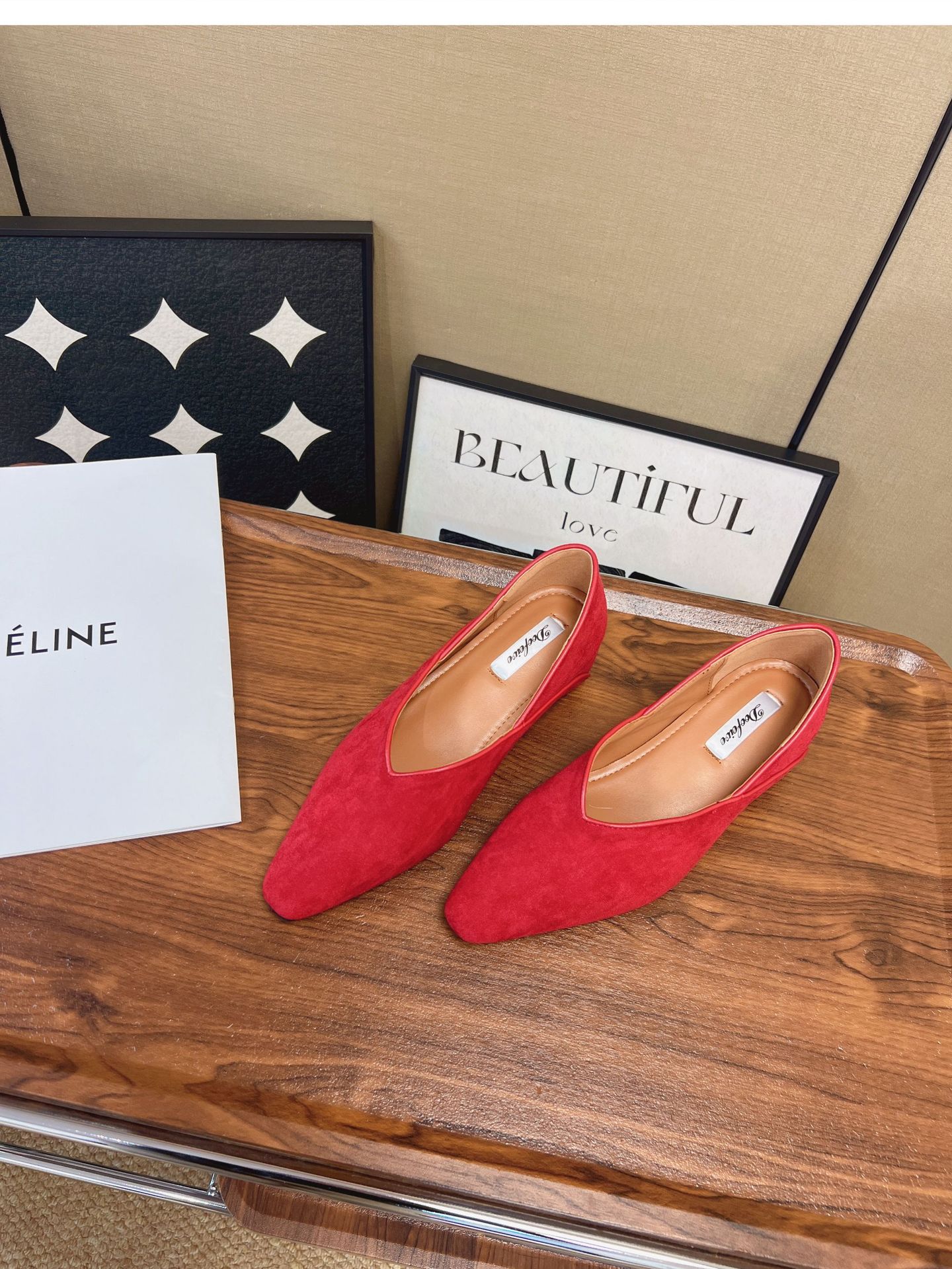 Pointed-toe leopard print insole height-increasing single shoes for women in autumn and winter, suede French commuter two-in-one flat single shoes, ladle shoes, grandma shoes pic 9