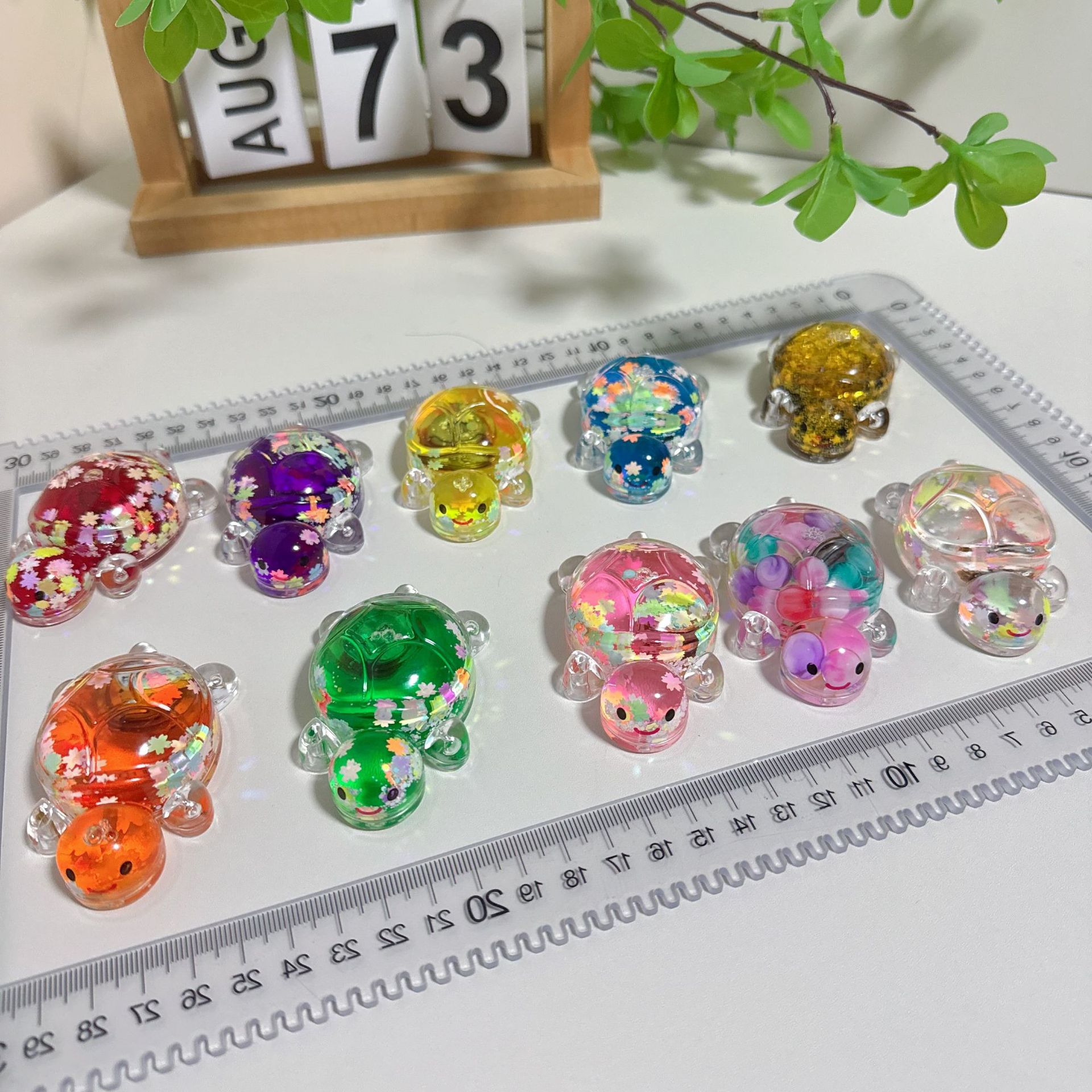 流沙炫彩爆闪夜光小乌龟对碰彩光玩具女孩巨无霸发光彩色盲袋摆件详情1