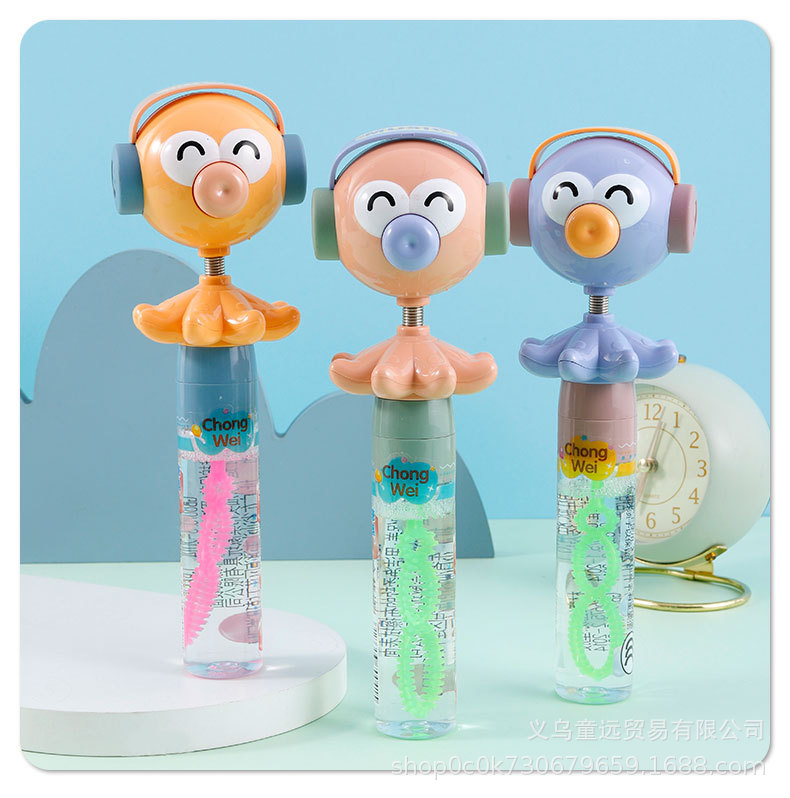 卡通摇哨小猪泡泡棒儿童手持吹泡泡水玩具网红泡泡机广场摆摊货源详情10