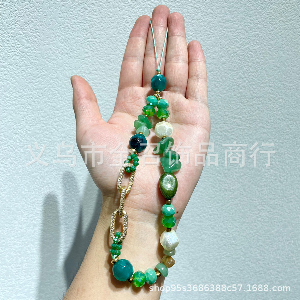 European and American natural agate stone mobile phone chains, crystal beads, mobile phone pendant chains, hanging ornaments, chains, mobile phone pendants, hanging ropes pic 5