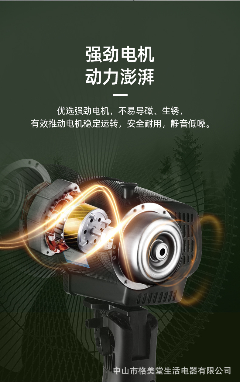 Changhong/长虹风扇家用落地扇办公室定时摇头扇立体式16寸电风扇详情8